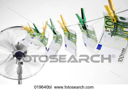 one hundred euro banknotes hanging on clothesline dryed by fan View Large Photo Image Stock Image - one hundred euro banknotes hanging on clothesline dryed by fan. Fotosearch