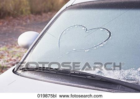 still life of heart drawn in frost on car window View Large Photo Image Stock Image - still life of heart drawn in frost on car window. Fotosearch