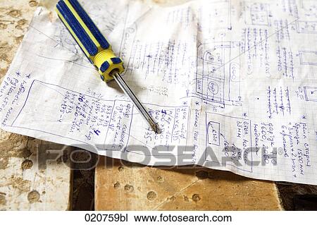 still life of screwdriver and blueprint View Large Photo Image Stock Image - still life of screwdriver and blueprint. Fotosearch