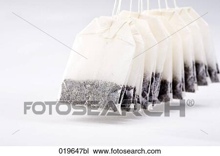 Stock Image - still life of tea bags. Fotosearch