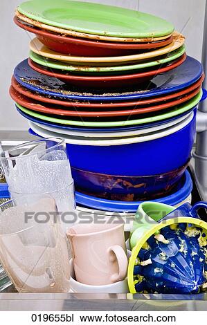 washing-up in kitchen sink View Large Photo Image Stock Image - washing-up in kitchen sink. Fotosearch