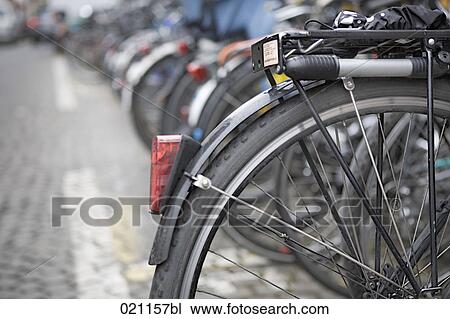 close-up of bicycle in street View Large Photo Image Stock Image - close-up of bicycle in street. Fotosearch