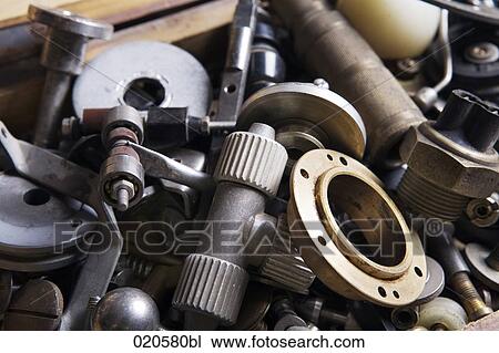 different metal parts in workshop View Large Photo Image Stock Image - different metal parts in workshop. Fotosearch