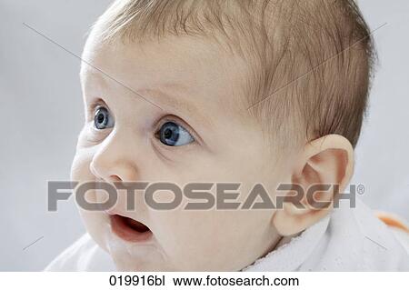 headshot of astonished looking baby View Large Photo Image Stock Image - headshot of astonished looking baby. Fotosearch