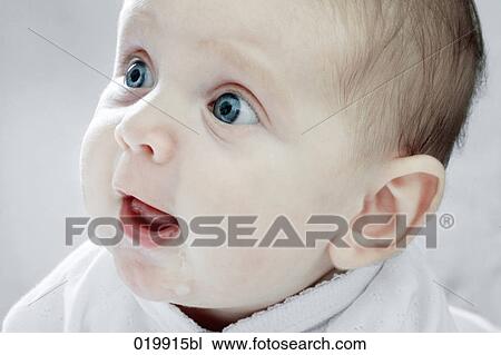 headshot of curious looking baby View Large Photo Image Stock Image - headshot of curious looking baby. Fotosearch