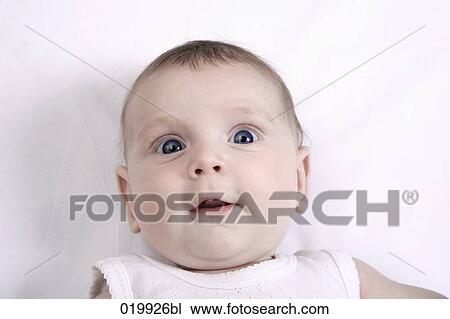 headshot of curious looking baby View Large Photo Image Stock Image - headshot of curious looking baby. Fotosearch