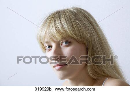 headshot of long haired blonde woman View Large Photo Image Stock Image - headshot of long haired blonde woman. Fotosearch
