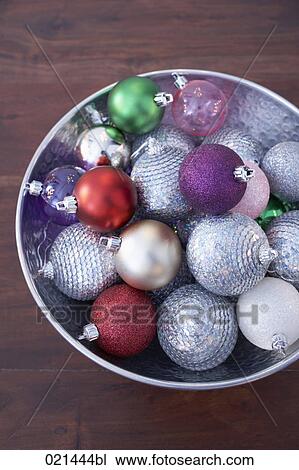 high angle view of bowl containing baubles View Large Photo Image Stock Image - high angle view of bowl containing baubles. Fotosearch