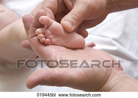 man holding tiny foot of baby View Large Photo Image Stock Image - man holding tiny foot of baby. Fotosearch
