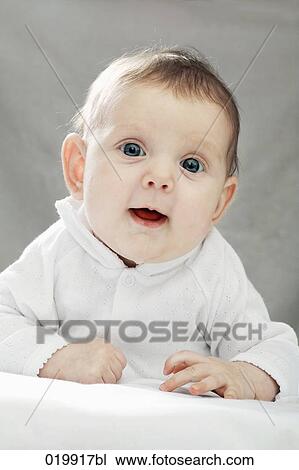 portrait of little baby girl View Large Photo Image Stock Image - portrait of little baby girl. Fotosearch