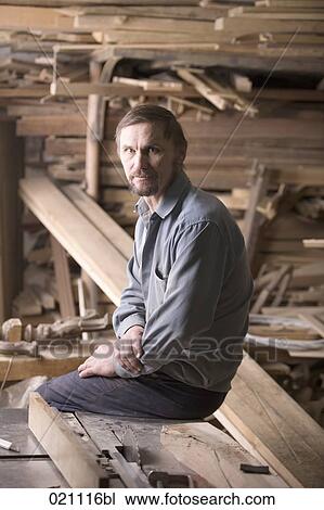 portrait of mature carpenter in his workshop View Large Photo Image Stock Image - portrait of mature carpenter in his workshop. Fotosearch