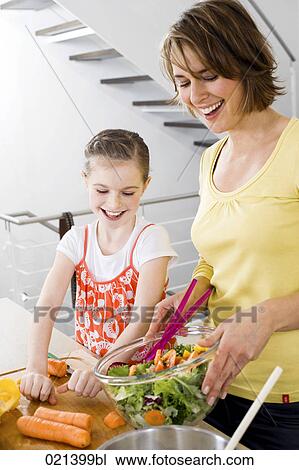 portrait of mother and daughter in kitchen View Large Photo Image Stock Image - portrait of mother and daughter in kitchen. Fotosearch