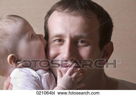 portrait of young father with baby girl View Large Photo Image Stock Image - portrait of young father with baby girl. Fotosearch