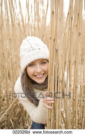 portrait of young woman in autumn View Large Photo Image Stock Image - portrait of young woman in autumn. Fotosearch