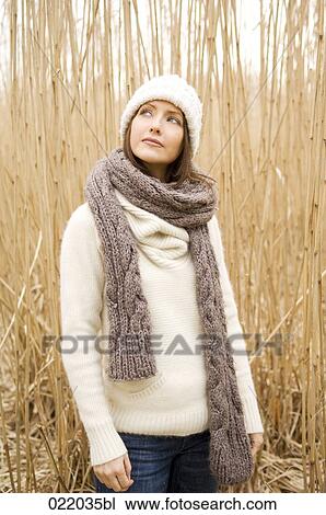 portrait of young woman in autumn View Large Photo Image Stock Image - portrait of young woman in autumn. Fotosearch