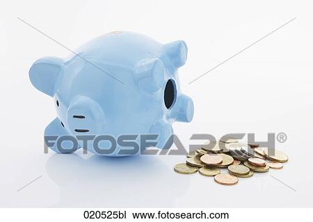still life of blue piggybank and coins View Large Photo Image Stock Image - still life of blue piggybank and coins. Fotosearch