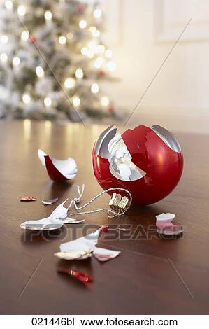 Stock Image - still life of broken bauble. Fotosearch