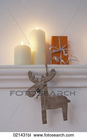 still life of candles christmas present and decoration View Large Photo Image Stock Image - still life of candles christmas present and decoration. Fotosearch