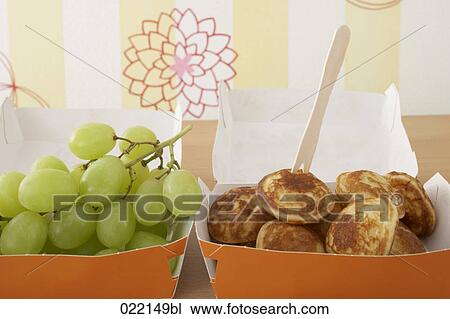boxes with grapes and little pancakes View Large Photo Image Stock Image - boxes with grapes and little pancakes. Fotosearch