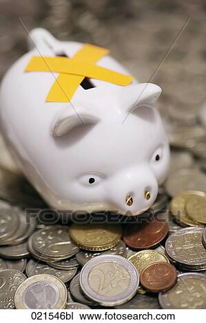 closed piggybank and coins View Large Photo Image Stock Image - closed piggybank and coins. Fotosearch