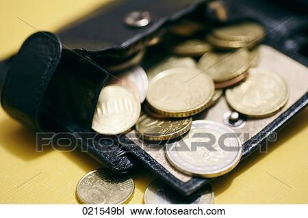 coins pouring out of wallet View Large Photo Image Stock Image - coins pouring out of wallet. Fotosearch