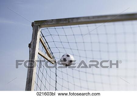 football in goal net View Large Photo Image Stock Image - football in goal net . Fotosearch