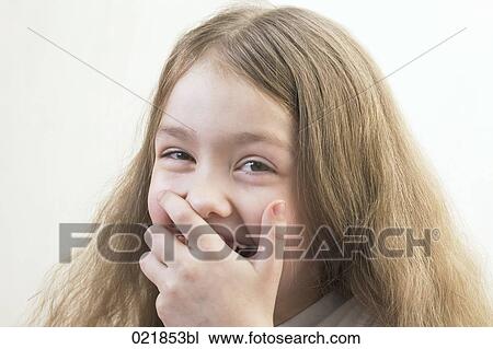 headshot of laughing young girl View Large Photo Image Stock Image - headshot of laughing young girl. Fotosearch
