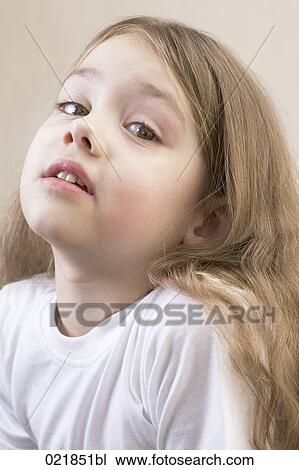 headshot of young girl View Large Photo Image Stock Image - headshot of young girl. Fotosearch