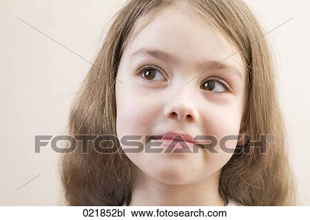 headshot of young girl View Large Photo Image Stock Image - headshot of young girl. Fotosearch