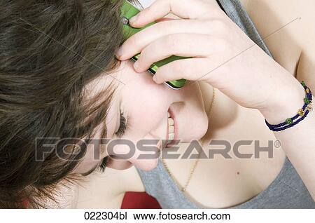 portrait of teenage girl talking on mobile phone View Large Photo Image Stock Image - portrait of teenage girl talking on mobile phone. Fotosearch