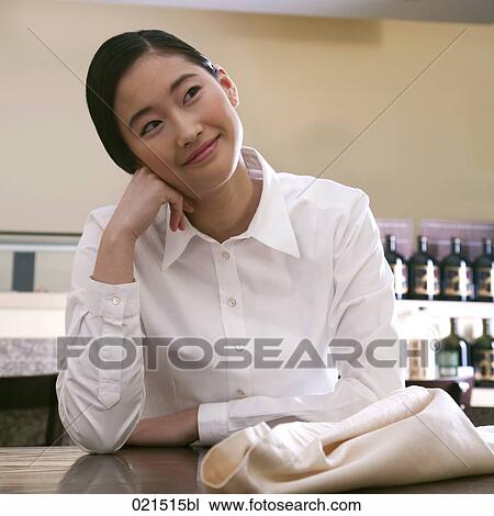 portrait of young japanese waitress in restaurant View Large Photo Image Stock Image - portrait of young japanese waitress in restaurant. Fotosearch
