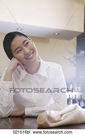 portrait of young japanese waitress in restaurant View Large Photo Image Stock Image - portrait of young japanese waitress in restaurant. Fotosearch