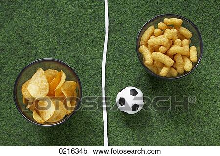 symbolic image of football snacks View Large Photo Image Stock Image - symbolic image of football snacks. Fotosearch