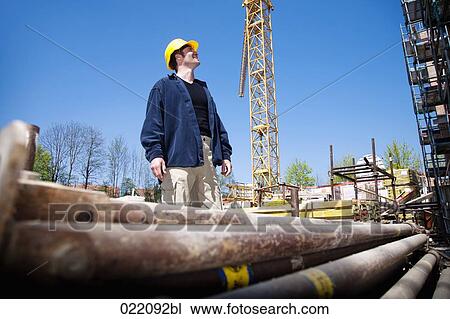 worker on construction site View Large Photo Image Stock Image - worker on construction site. Fotosearch