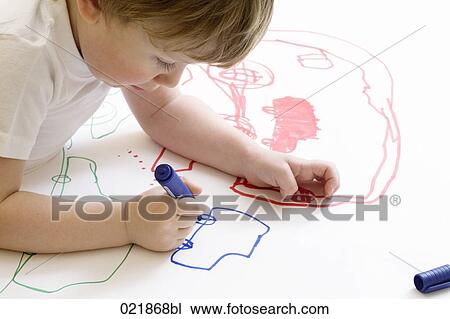 young boy drawing car with felt tip pen View Large Photo Image Stock Image - young boy drawing car with felt tip pen. Fotosearch