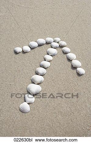 arrow made of shells on sandy beach View Large Photo Image Stock Image - arrow made of shells on sandy beach. Fotosearch