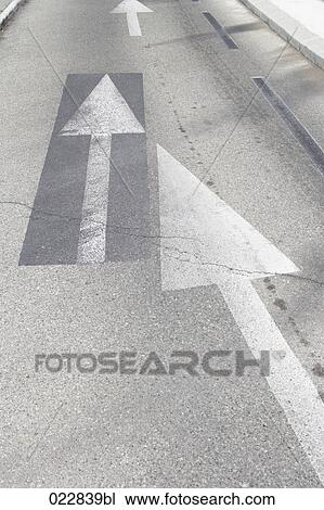arrow sign on road View Large Photo Image Stock Image - arrow sign on road. Fotosearch