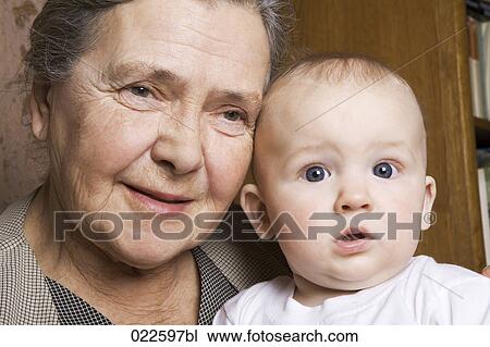 headshot of grandmother and grandchild View Large Photo Image Stock Image - headshot of grandmother and grandchild. Fotosearch