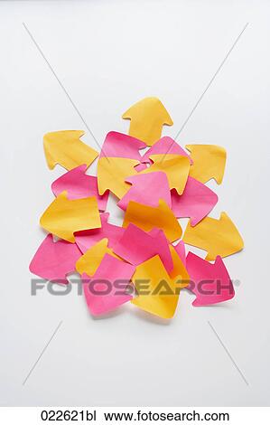 red and yellow post-it arrows all showing in different directions View Large Photo Image Stock Image - red and yellow post-it arrows all showing in different directions. Fotosearch