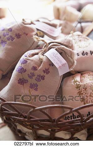 sacks with lavender on display at market View Large Photo Image Stock Image - sacks with lavender on display at market. Fotosearch