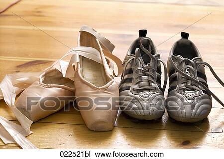 still life of ballet shoes and football boots View Large Photo Image Stock Image - still life of ballet shoes and football boots. Fotosearch
