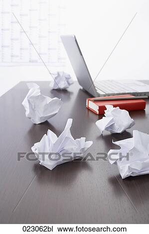 paper balls diary and laptop computer on table View Large Photo Image Stock Image - paper balls diary and laptop computer on table. Fotosearch