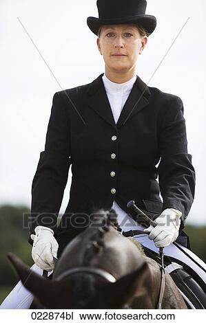 portrait of female dressage rider View Large Photo Image Stock Image - portrait of female dressage rider. Fotosearch