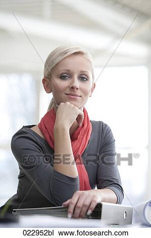 portrait of young blonde businesswoman View Large Photo Image Stock Image - portrait of young blonde businesswoman. Fotosearch