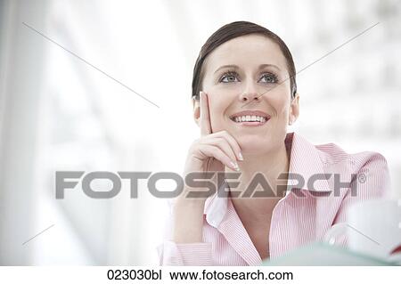 Stock Image - portrait of young woman. Fotosearch