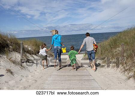 family running towards the beach View Large Photo Image Stock Image - family running towards the beach. Fotosearch