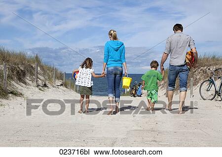 family walking towards the beach View Large Photo Image Stock Image - family walking towards the beach. Fotosearch