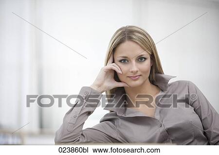 portrait of blonde businesswoman View Large Photo Image Stock Image - portrait of blonde businesswoman. Fotosearch