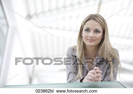 portrait of blonde businesswoman View Large Photo Image Stock Image - portrait of blonde businesswoman. Fotosearch