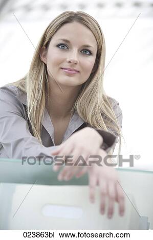 portrait of blonde businesswoman View Large Photo Image Stock Image - portrait of blonde businesswoman. Fotosearch
